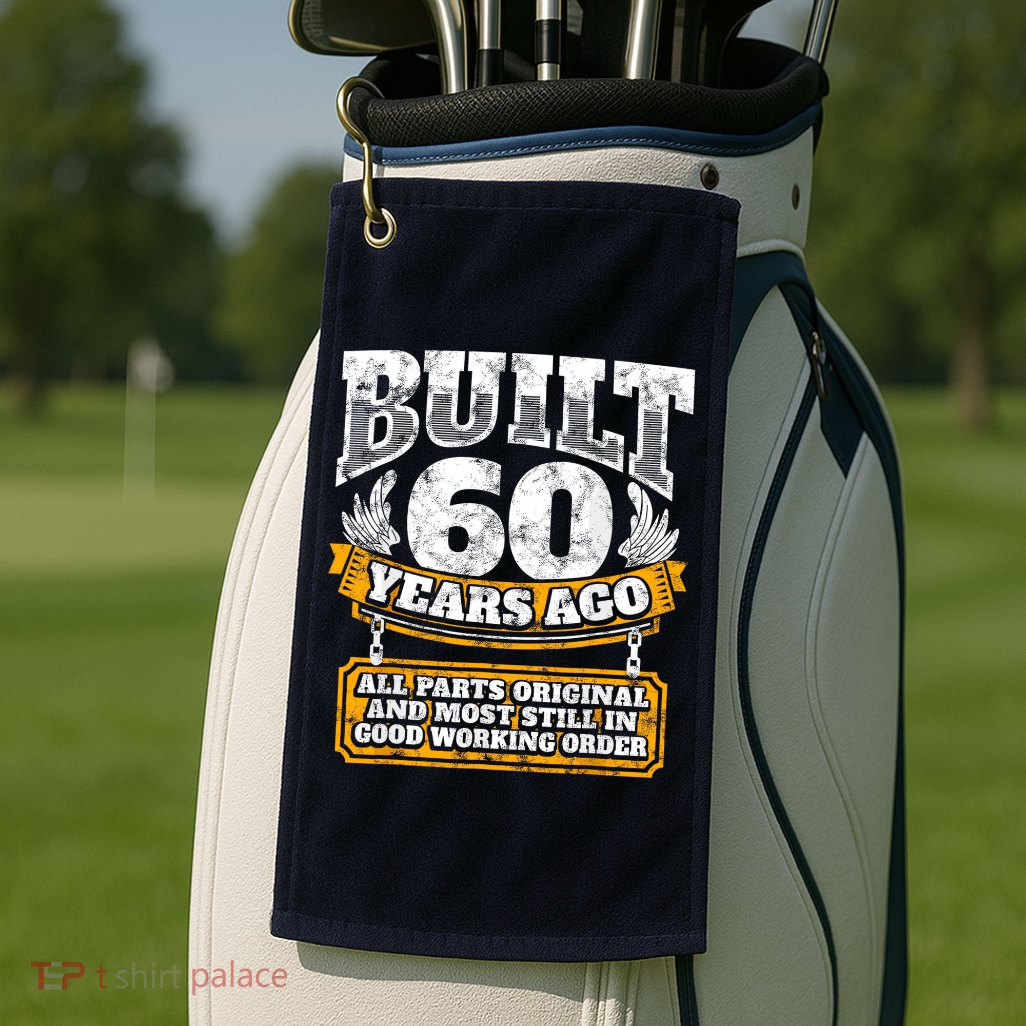 Funny 60th Birthday Bday Gift Saying Age 60 Year Joke Golf Towel