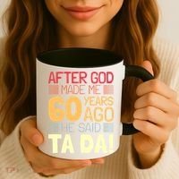 Funny 60th Birthday God Said Ta Da 60 Year Old Coffee Mug thumb 3