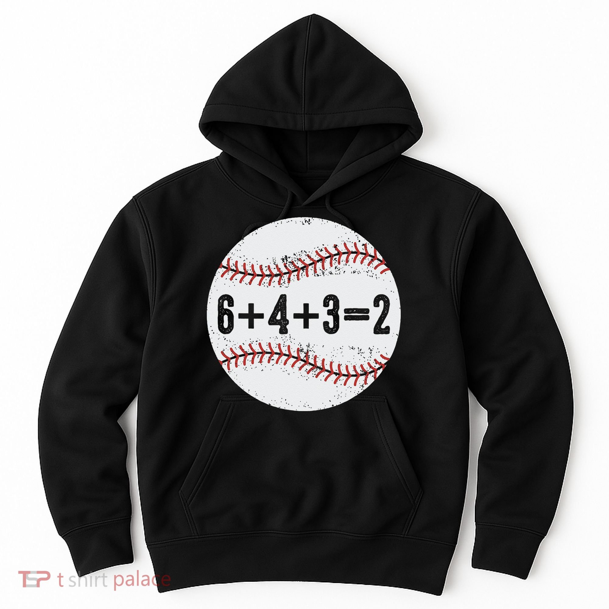 Funny 6+4+3=2 Double Play Baseball Gift Hoodie