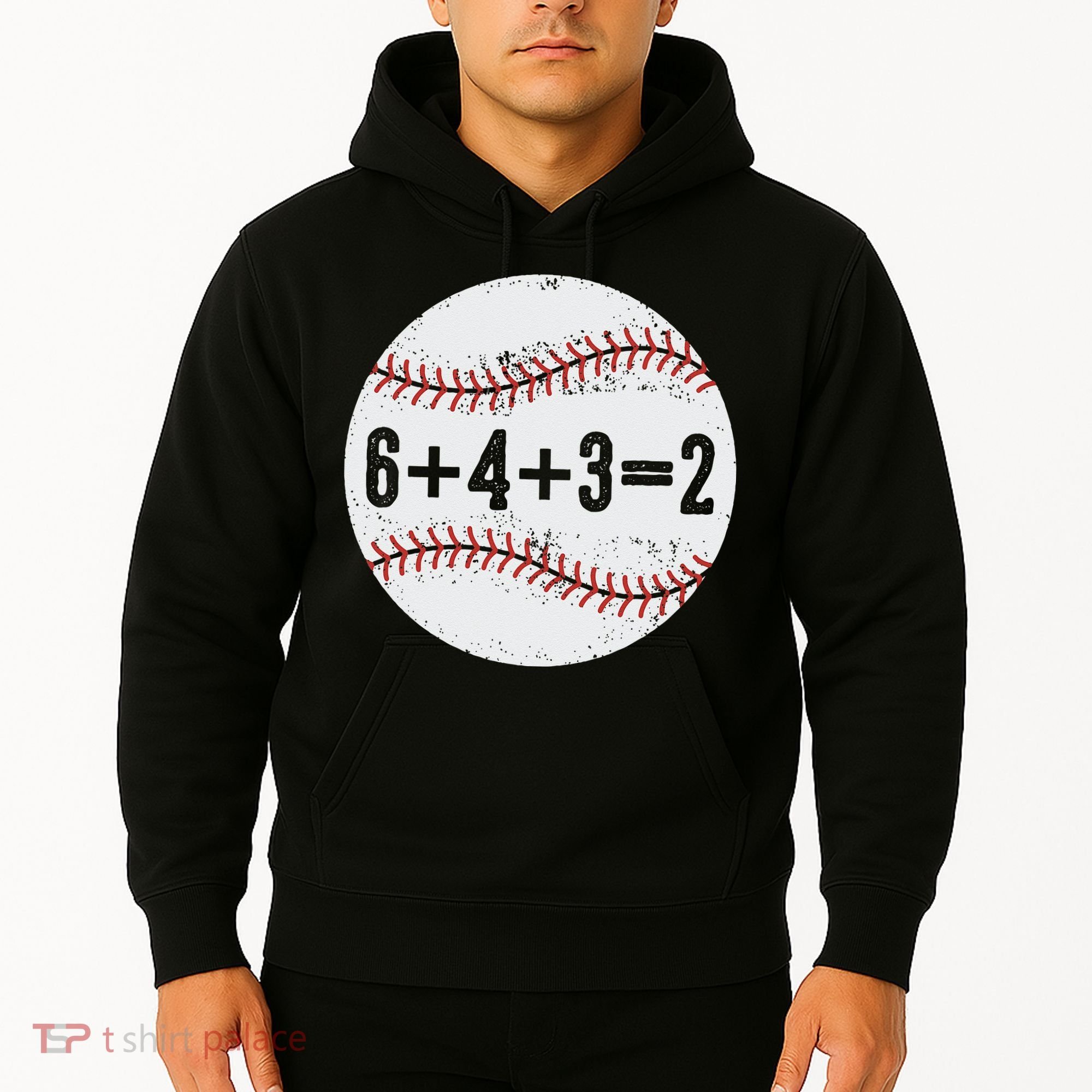Funny 6+4+3=2 Double Play Baseball Gift Hoodie