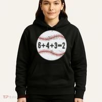 Funny 6+4+3=2 Double Play Baseball Gift Hoodie thumb 5