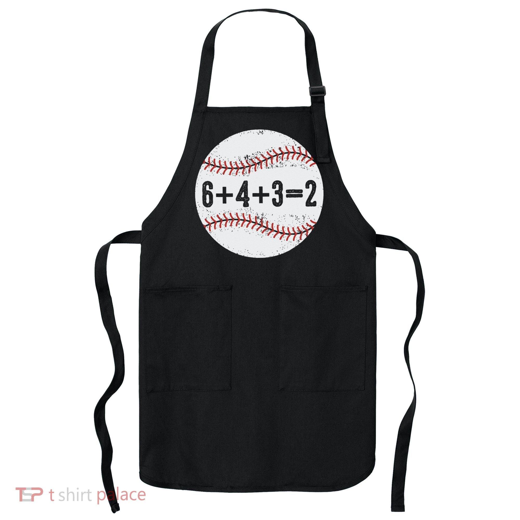 Funny 6+4+3=2 Double Play Baseball Gift Apron
