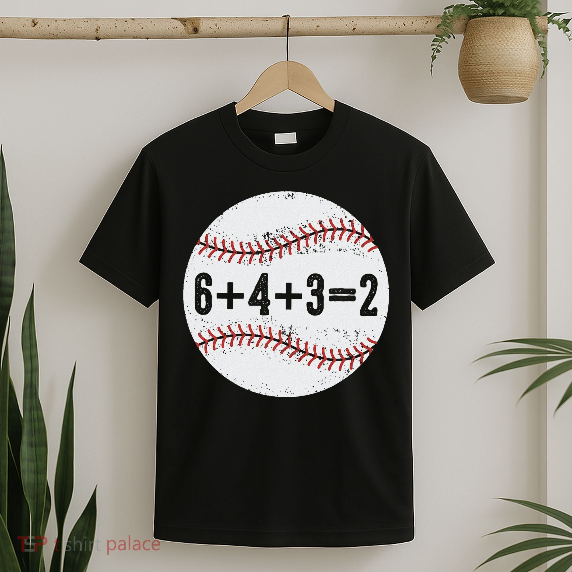 Funny 6+4+3=2 Double Play Baseball Gift T-Shirt