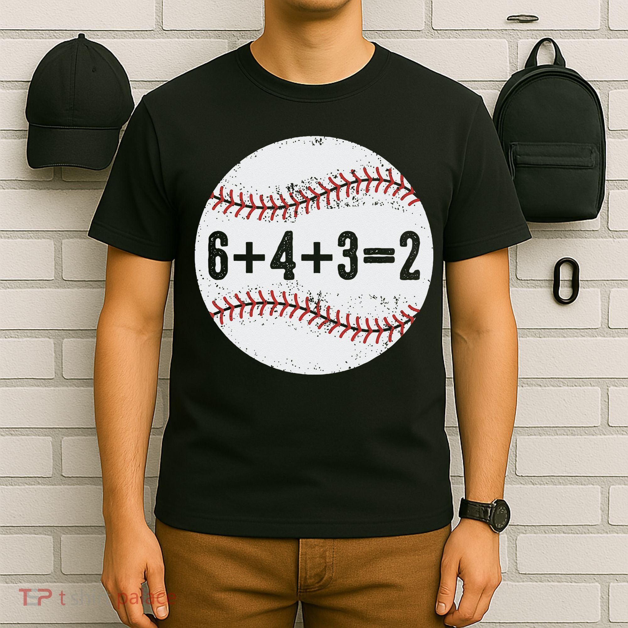 Funny 6+4+3=2 Double Play Baseball Gift T-Shirt