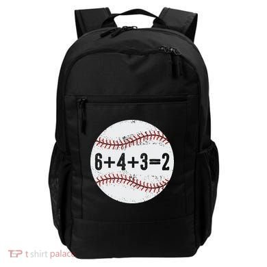 Funny 6+4+3=2 Double Play Baseball Gift Backpack