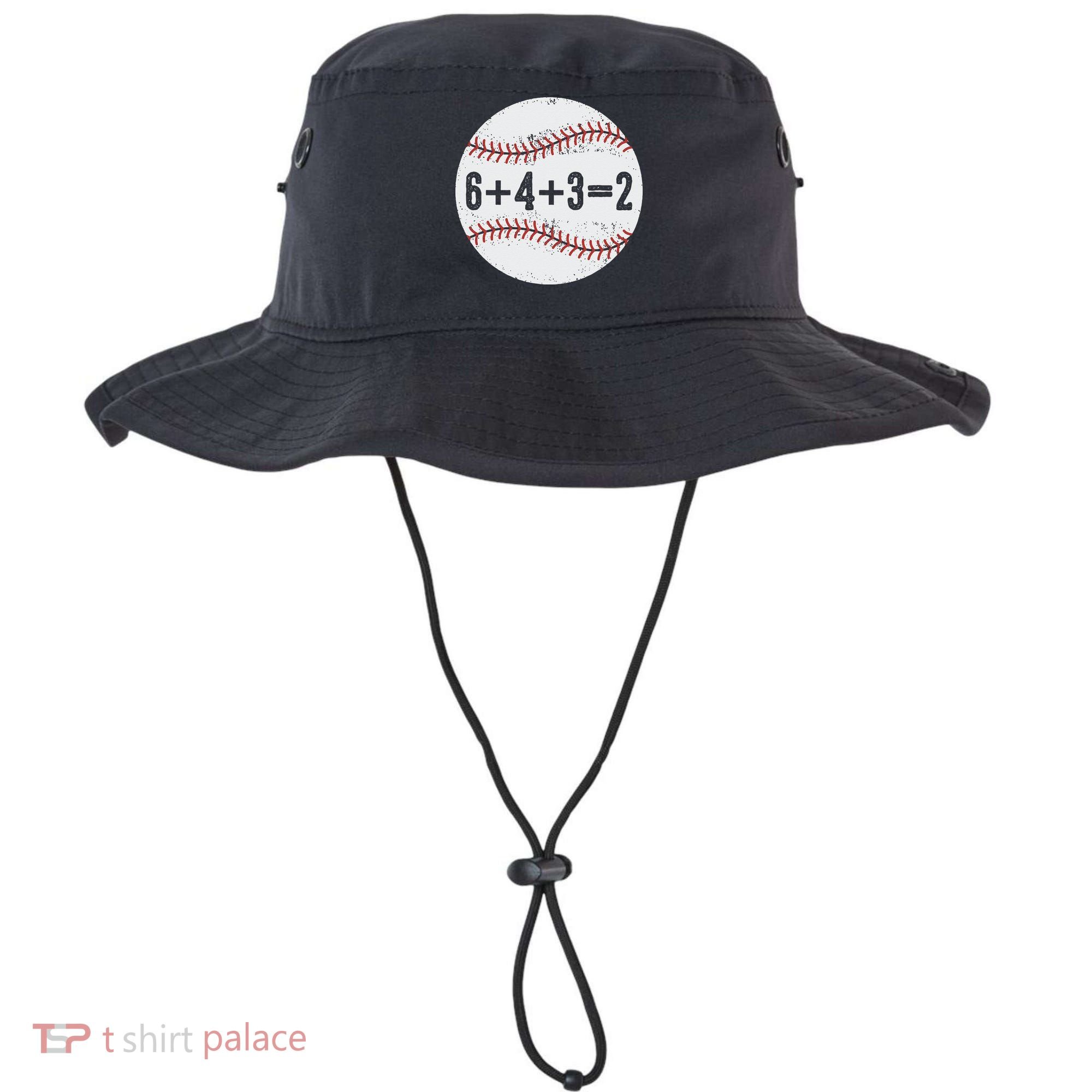 Funny 6+4+3=2 Double Play Baseball Gift Bucket Hat