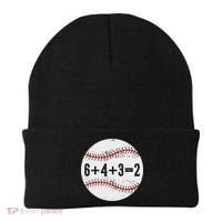 Funny 6+4+3=2 Double Play Baseball Gift Beanie thumb 0