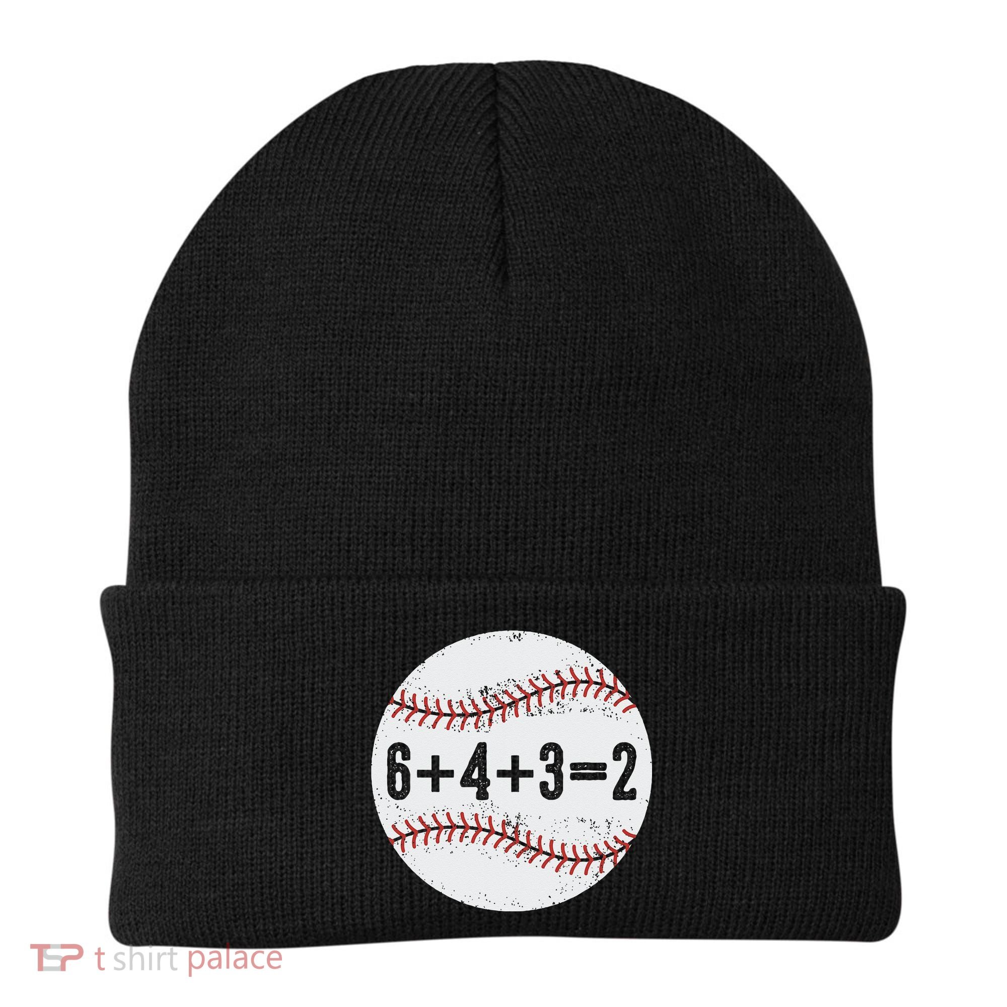 Funny 6+4+3=2 Double Play Baseball Gift Beanie