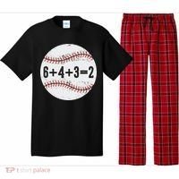 Funny 6+4+3=2 Double Play Baseball Gift Pajama Set thumb 0