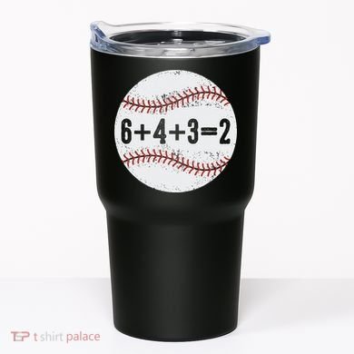 Funny 6+4+3=2 Double Play Baseball Gift Tumbler
