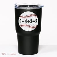 Funny 6+4+3=2 Double Play Baseball Gift Tumbler thumb 0