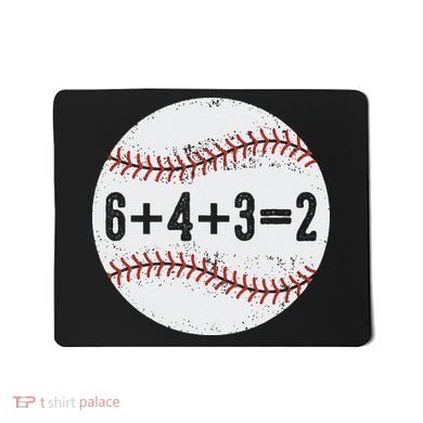 Funny 6+4+3=2 Double Play Baseball Gift Mousepad
