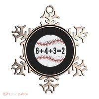 Funny 6+4+3=2 Double Play Baseball Gift Ornament thumb 0