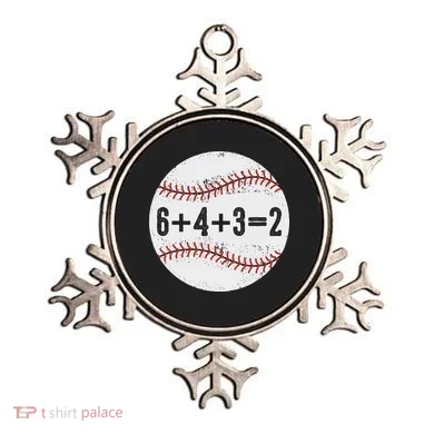 Funny 6+4+3=2 Double Play Baseball Gift Ornament