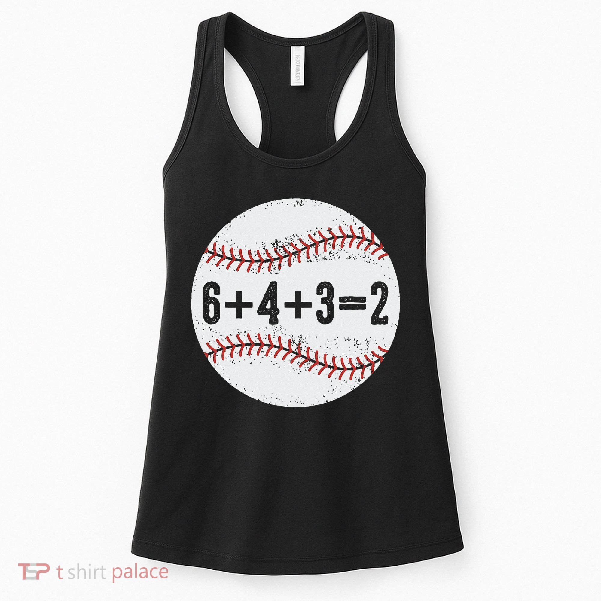 Funny 6+4+3=2 Double Play Baseball Gift Women's Tank Top