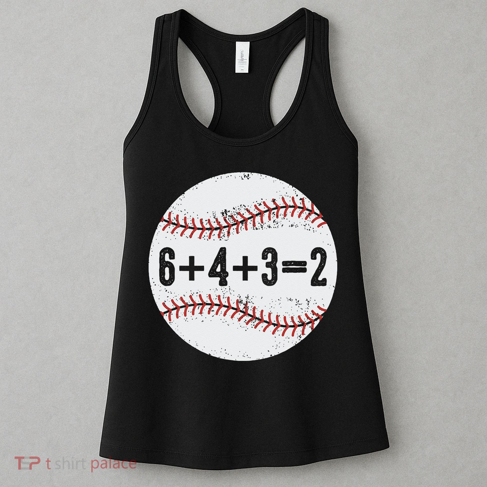 Funny 6+4+3=2 Double Play Baseball Gift Women's Tank Top