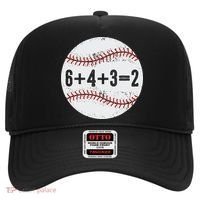 Funny 6+4+3=2 Double Play Baseball Gift Hat thumb 0