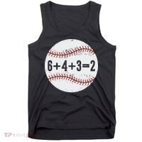 Funny 6+4+3=2 Double Play Baseball Gift Tank Top thumb 0