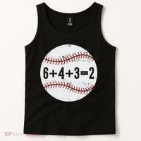 Funny 6+4+3=2 Double Play Baseball Gift Tank Top thumb 2