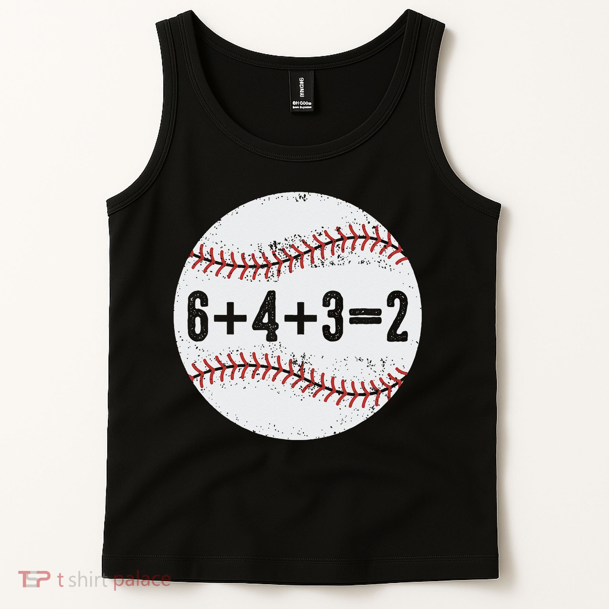 Funny 6+4+3=2 Double Play Baseball Gift Tank Top