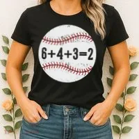 Funny 6+4+3=2 Double Play Baseball Gift Women's T-Shirt thumb 2