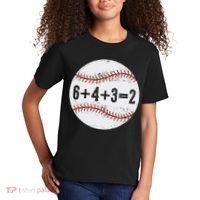 Funny 6+4+3=2 Double Play Baseball Gift Kids T-Shirt thumb 2