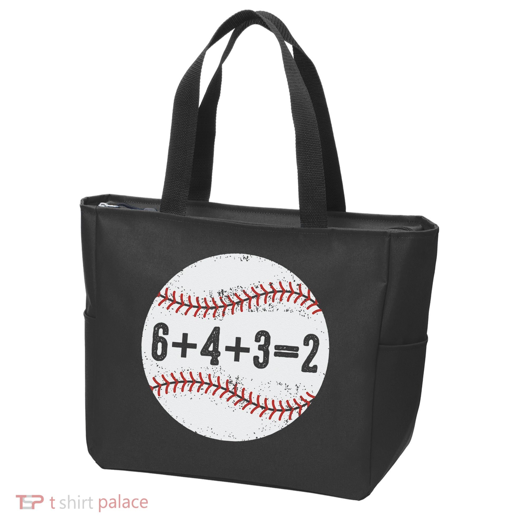 Funny 6+4+3=2 Double Play Baseball Gift Tote Bag
