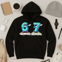 Funny 67 Meme Six Seven 6-7 Meme Ice Cream Drip Hoodie thumb 3