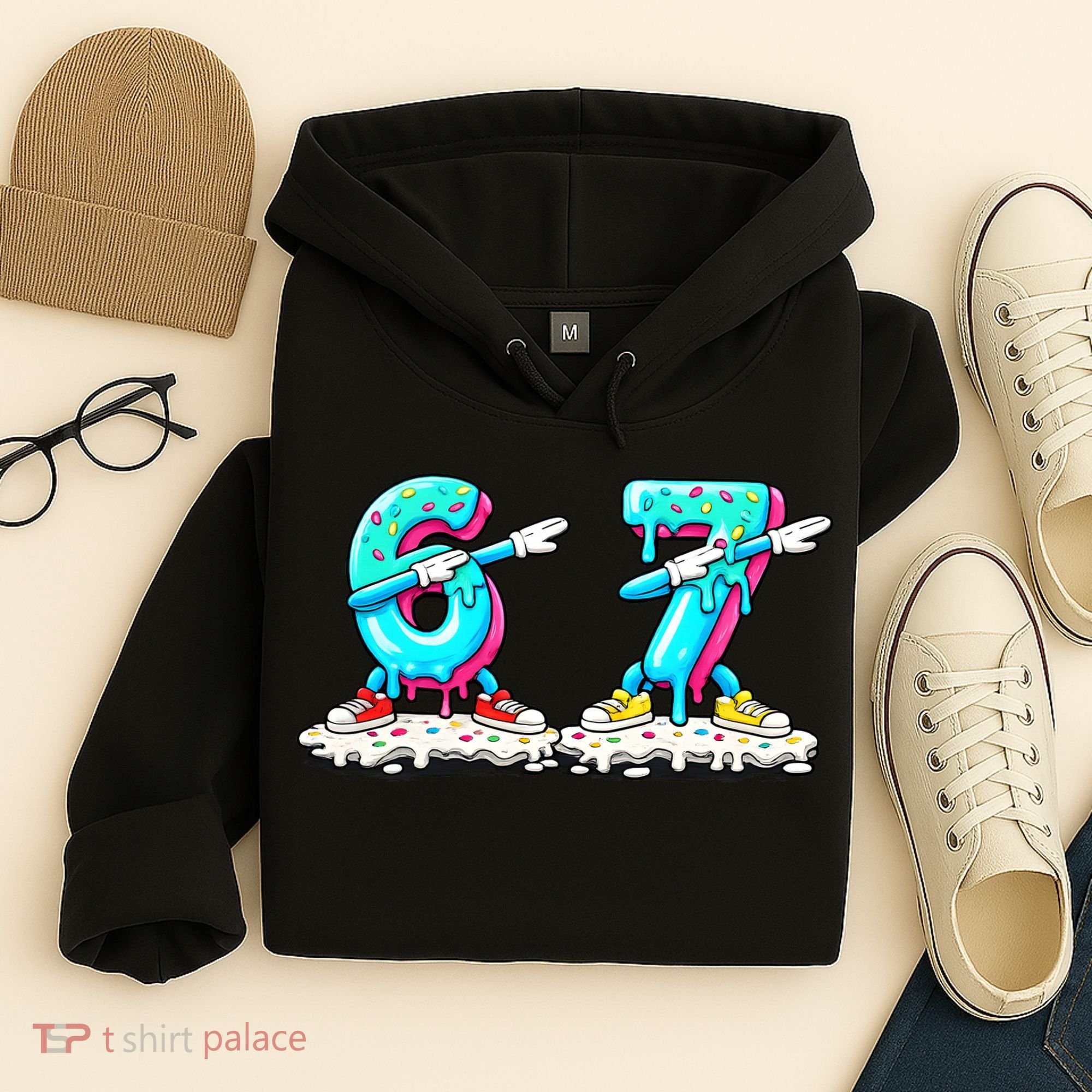Funny 67 Meme Six Seven 6-7 Meme Ice Cream Drip Hoodie