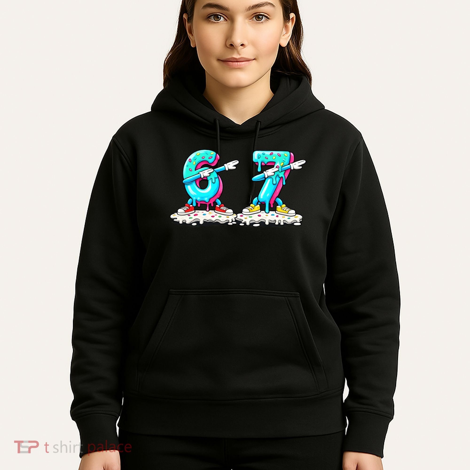 Funny 67 Meme Six Seven 6-7 Meme Ice Cream Drip Hoodie