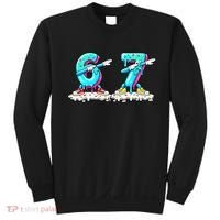 Funny 67 Meme Six Seven 6-7 Meme Ice Cream Drip Sweatshirt thumb 0