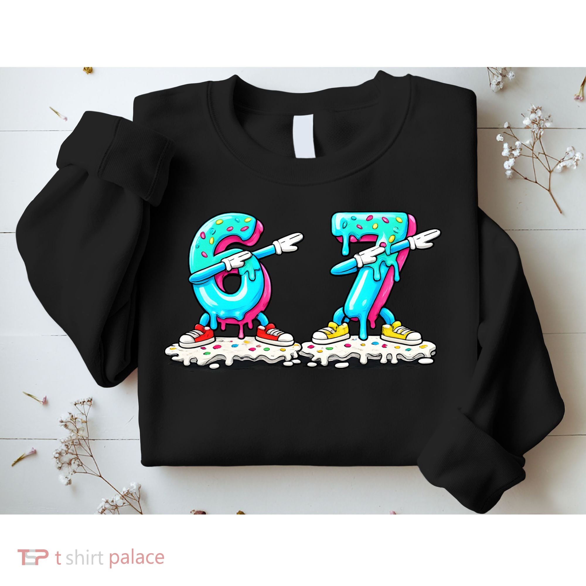 Funny 67 Meme Six Seven 6-7 Meme Ice Cream Drip Sweatshirt