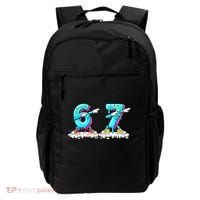 Funny 67 Meme Six Seven 6-7 Meme Ice Cream Drip Backpack thumb 0
