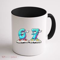 Funny 67 Meme Six Seven 6-7 Meme Ice Cream Drip Coffee Mug thumb 1