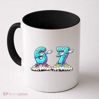 Funny 67 Meme Six Seven 6-7 Meme Ice Cream Drip Coffee Mug thumb 0