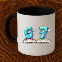 Funny 67 Meme Six Seven 6-7 Meme Ice Cream Drip Coffee Mug thumb 2