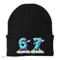Funny 67 Meme Six Seven 6-7 Meme Ice Cream Drip Beanie thumb 0