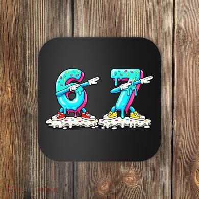 Funny 67 Meme Six Seven 6-7 Meme Ice Cream Drip Coaster