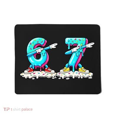 Funny 67 Meme Six Seven 6-7 Meme Ice Cream Drip Mousepad