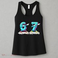 Funny 67 Meme Six Seven 6-7 Meme Ice Cream Drip Women's Tank Top thumb 3