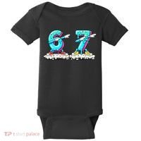 Funny 67 Meme Six Seven 6-7 Meme Ice Cream Drip Baby Bodysuit thumb 0