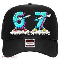 Funny 67 Meme Six Seven 6-7 Meme Ice Cream Drip Hat thumb 0