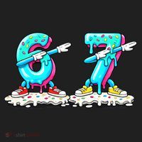Funny 67 Meme Six Seven 6-7 Meme Ice Cream Drip Hat thumb 2