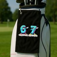 Funny 67 Meme Six Seven 6-7 Meme Ice Cream Drip Golf Towel thumb 2