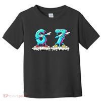 Funny 67 Meme Six Seven 6-7 Meme Ice Cream Drip Toddler T-Shirt thumb 0