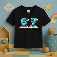 Funny 67 Meme Six Seven 6-7 Meme Ice Cream Drip Toddler T-Shirt thumb 3