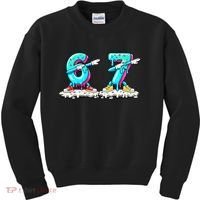 Funny 67 Meme Six Seven 6-7 Meme Ice Cream Drip Kids Sweatshirt thumb 0