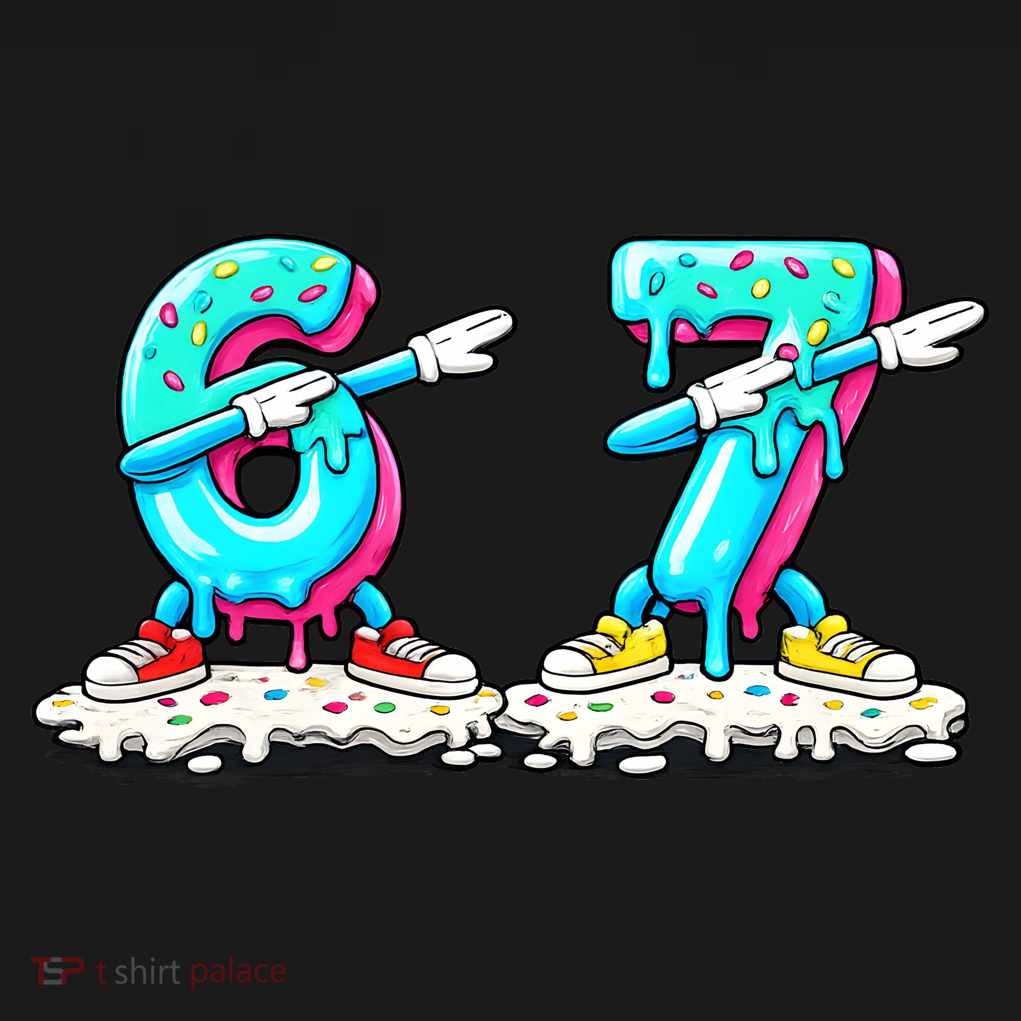 Funny 67 Meme Six Seven 6-7 Meme Ice Cream Drip Kids Sweatshirt