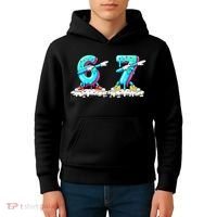 Funny 67 Meme Six Seven 6-7 Meme Ice Cream Drip Kids Hoodie thumb 4
