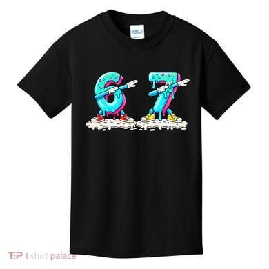 Funny 67 Meme Six Seven 6-7 Meme Ice Cream Drip Kids T-Shirt